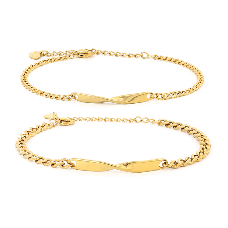 Zestaw Bransoletek z Grawerem Nieskończoności